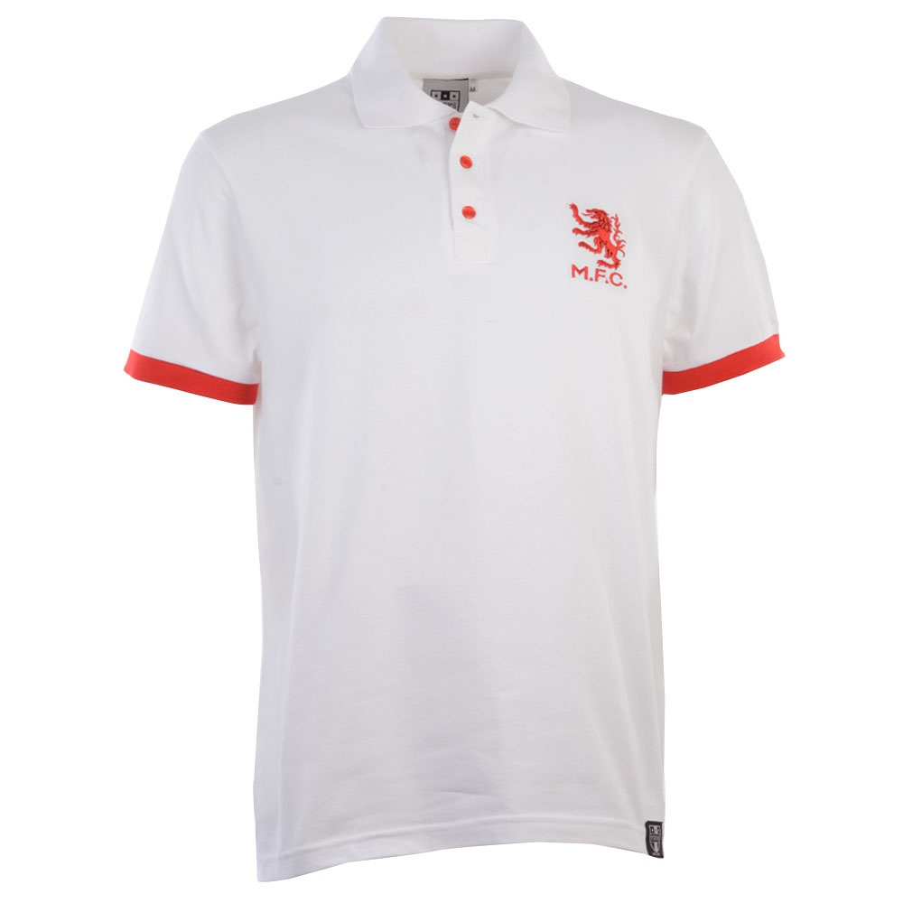 Middlesbrough Retro White Polo Shirt