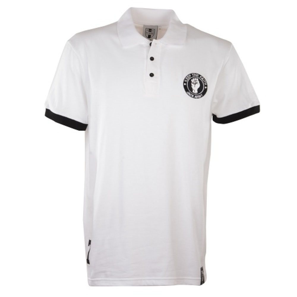 Swansea City Number 7 White Retro Polo Shirt