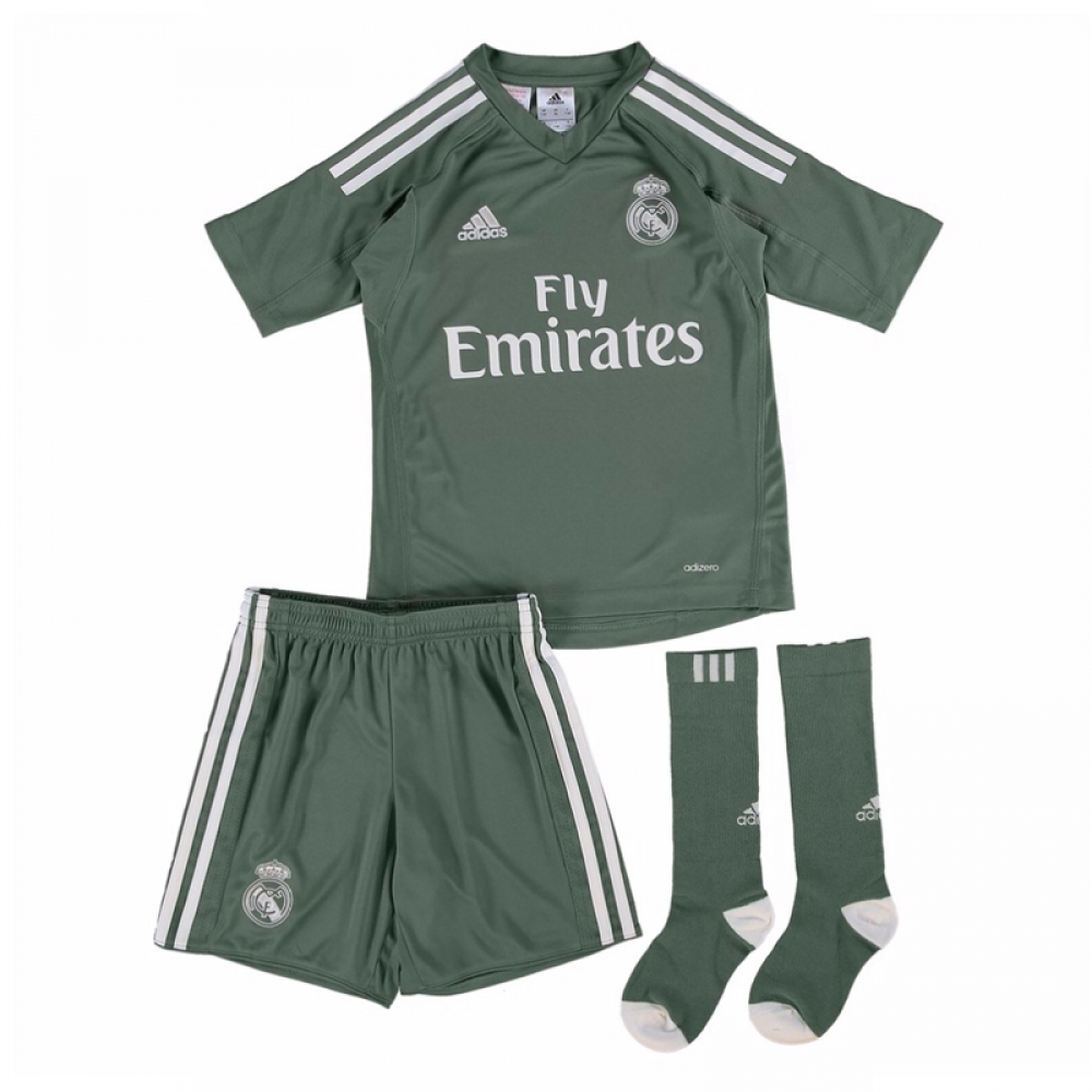 real madrid goalkeeper kit junior