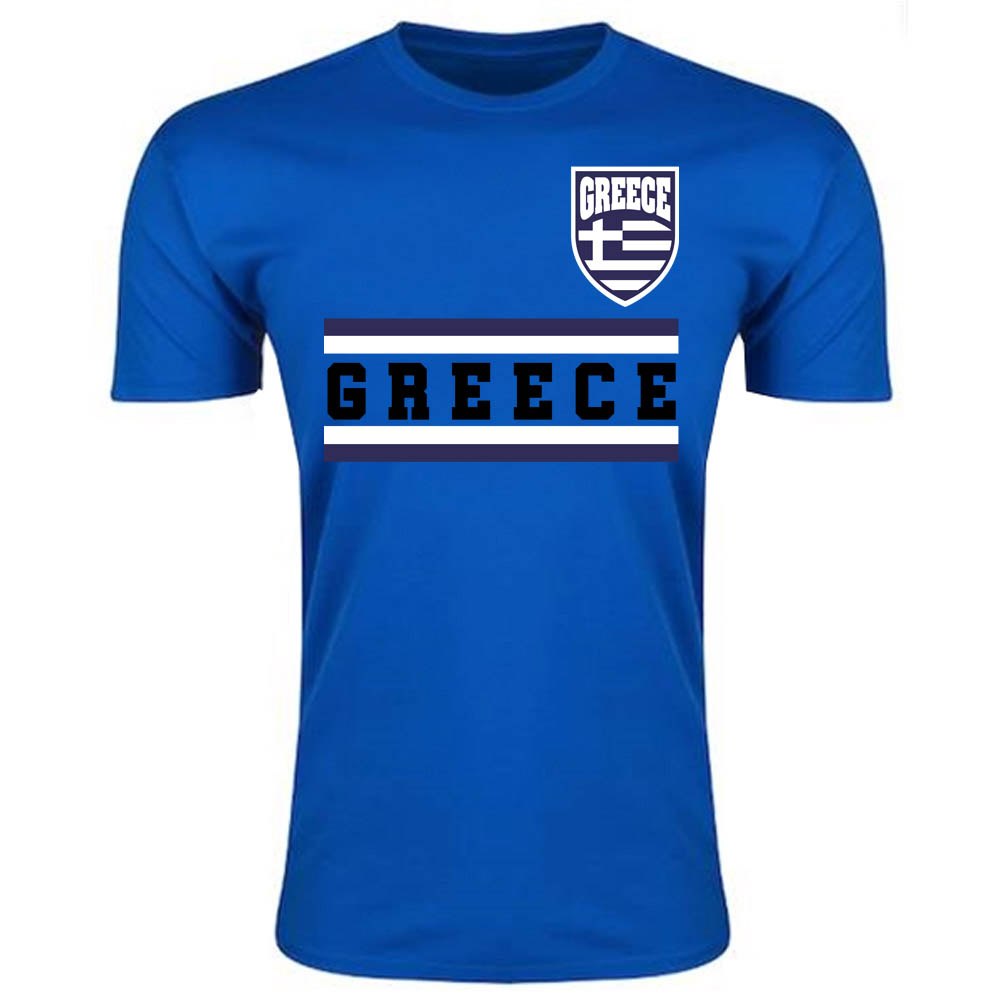 Greece Core Football Country T-Shirt (Blue)