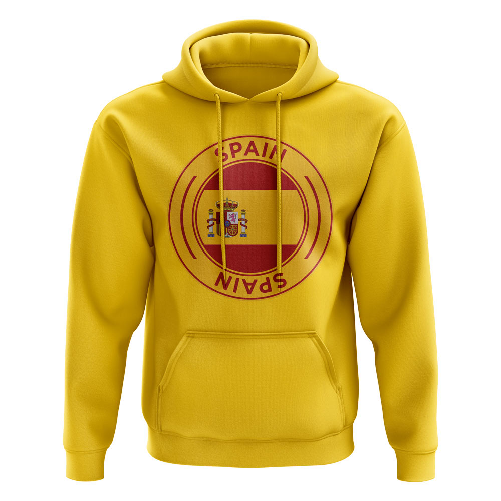 Spain Football Badge Hoodie (Yellow)