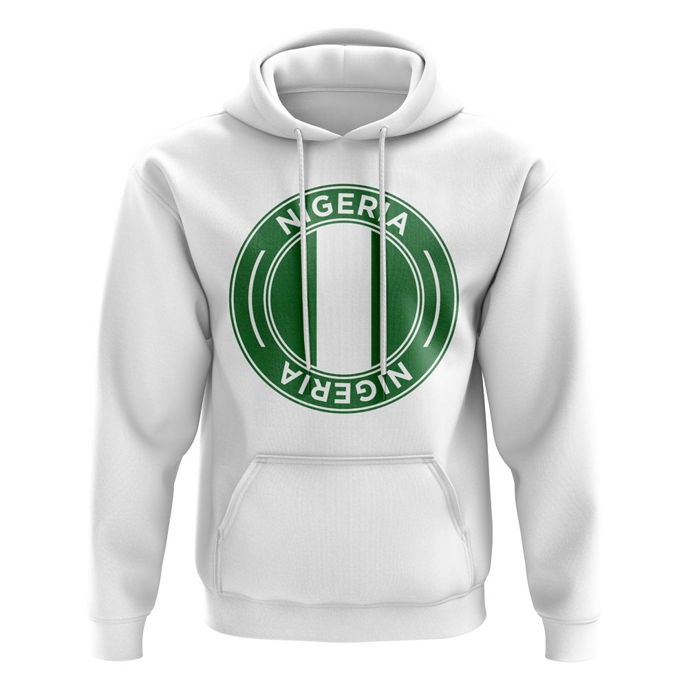 Nigeria Football Badge Hoodie (White)