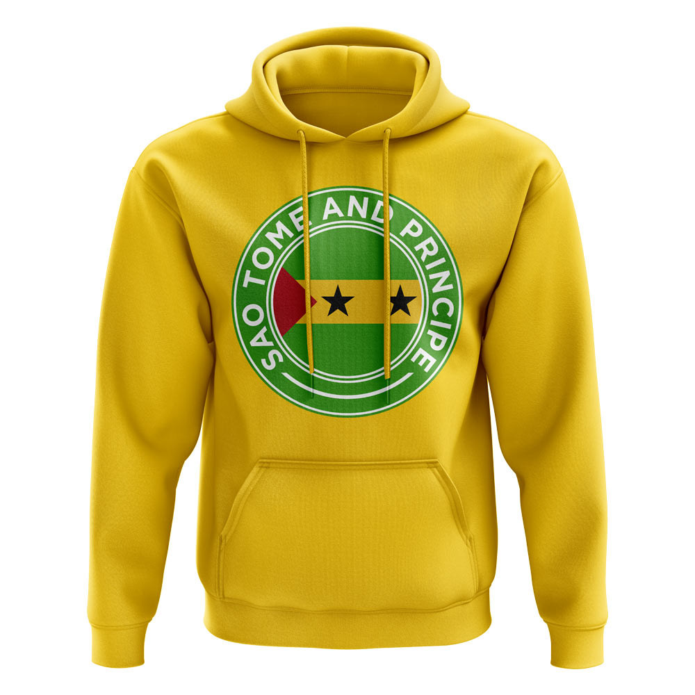 Sao Tome and Principe Football Badge Hoodie (Yellow)