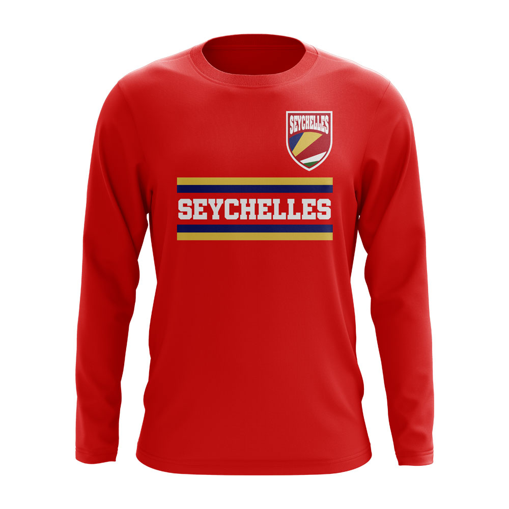 Seychelles Core Football Country Long Sleeve T-Shirt (Red)