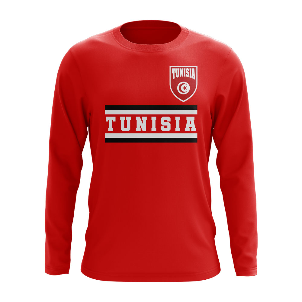 Tunisia Core Football Country Long Sleeve T-Shirt (Red)