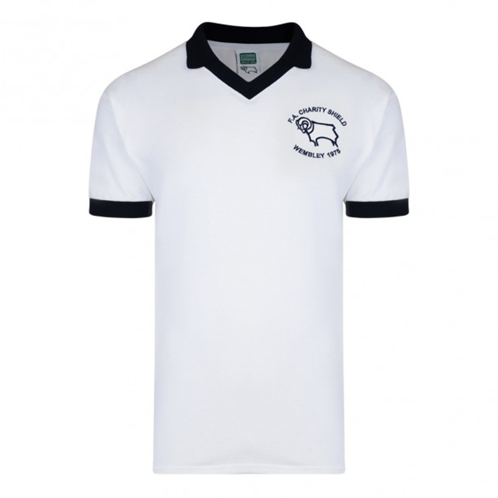 Score Draw Derby County 1975 Charity Shield Retro Football Shirt