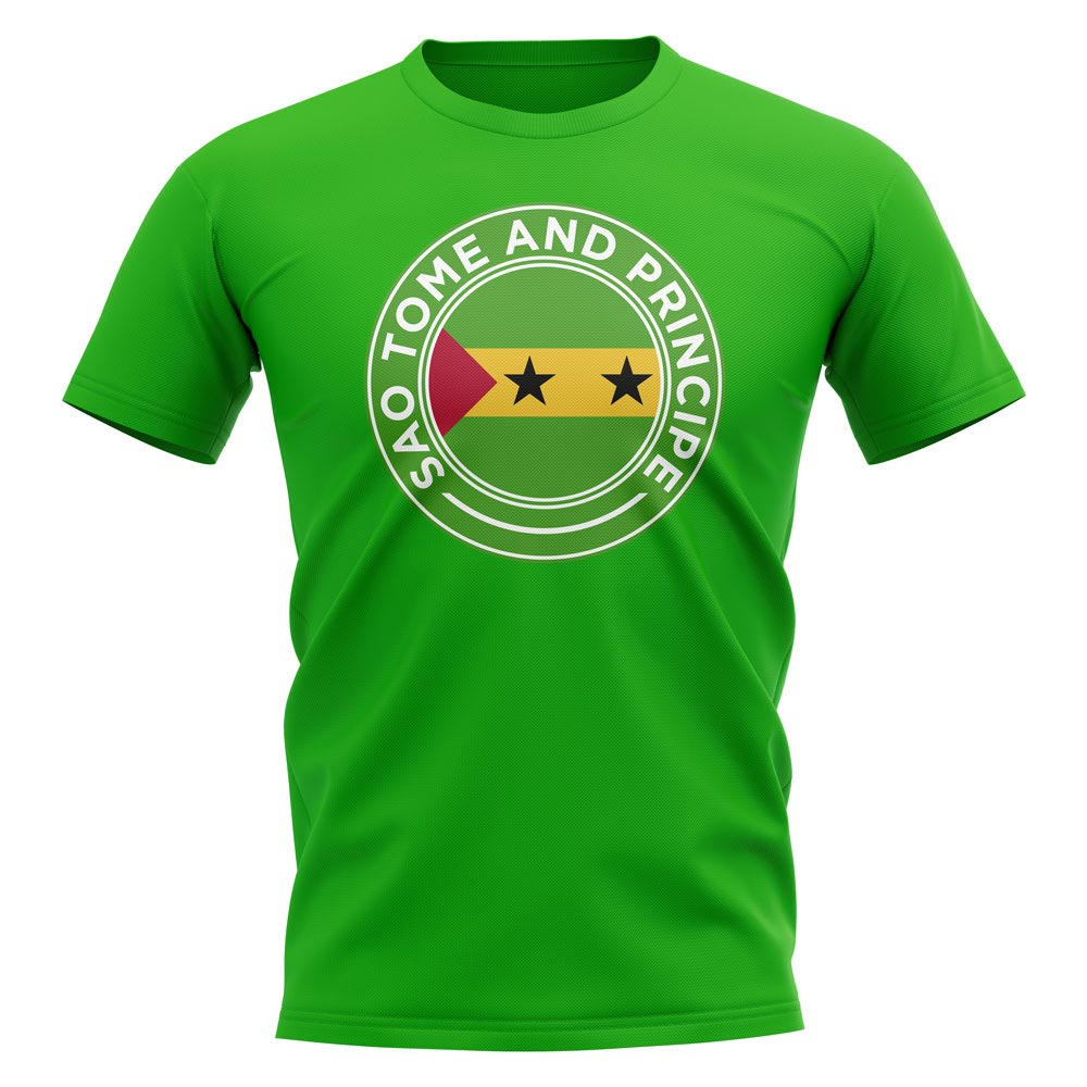 Sao Tome and Principe Football Badge T-Shirt (Green)