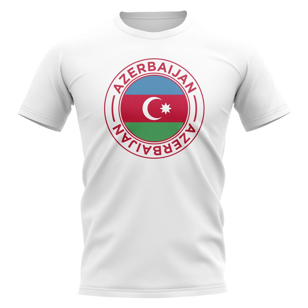 Azerbaijan Football Badge T-Shirt (White)