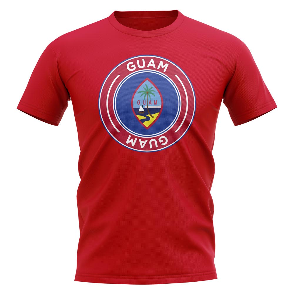 Guam Football Badge T-Shirt (Red)