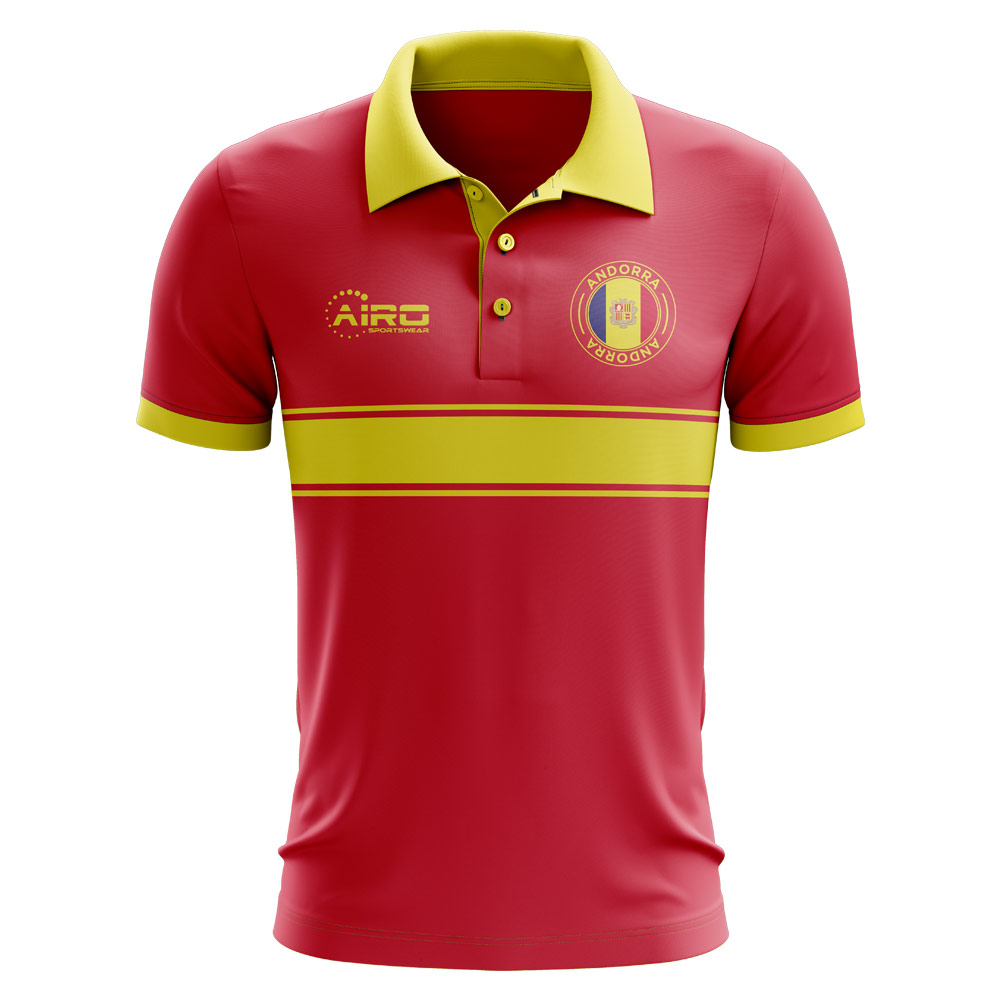 Andorra Concept Stripe Polo Shirt (Red) (Kids)