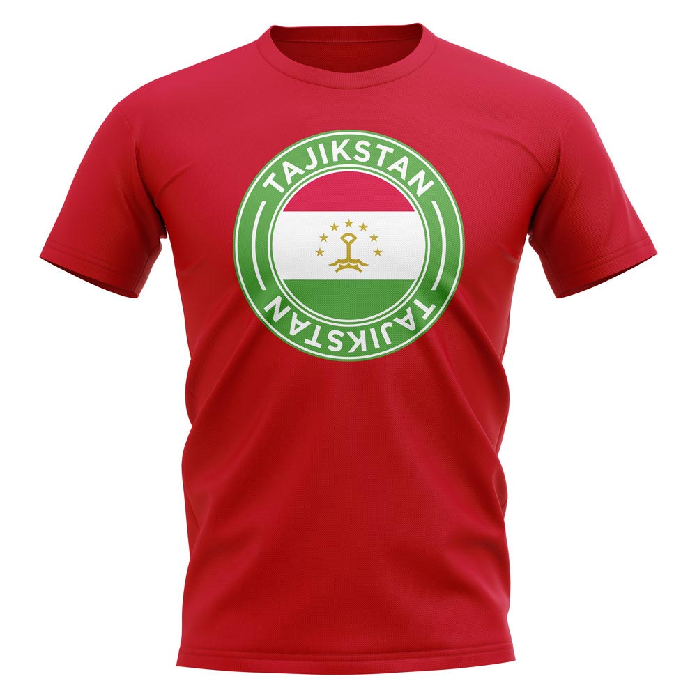 Tajikstan Football Badge T-Shirt (Red)