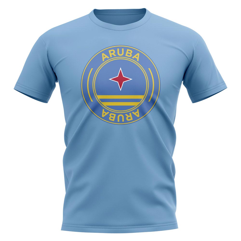 Aruba Football Badge T-Shirt (Sky)