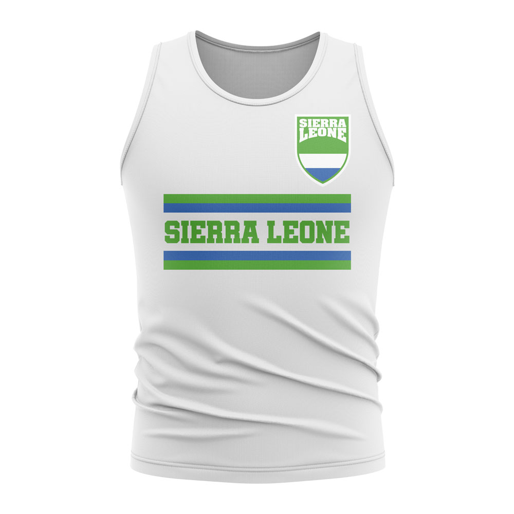 Sierra Leone Core Football Country Sleeveless Tee (White)