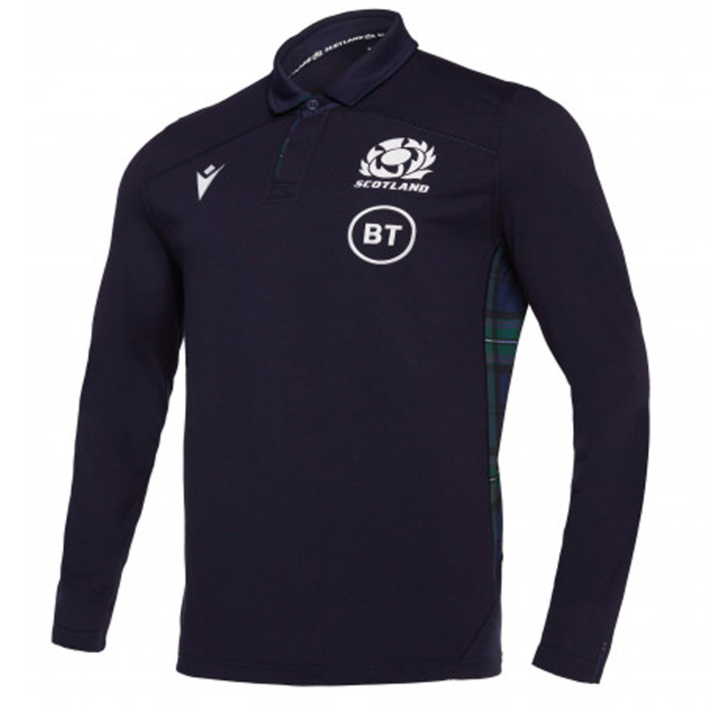 2019 2020 Scotland Home Ls Cotton Rugby Shirt 58016012 80 65