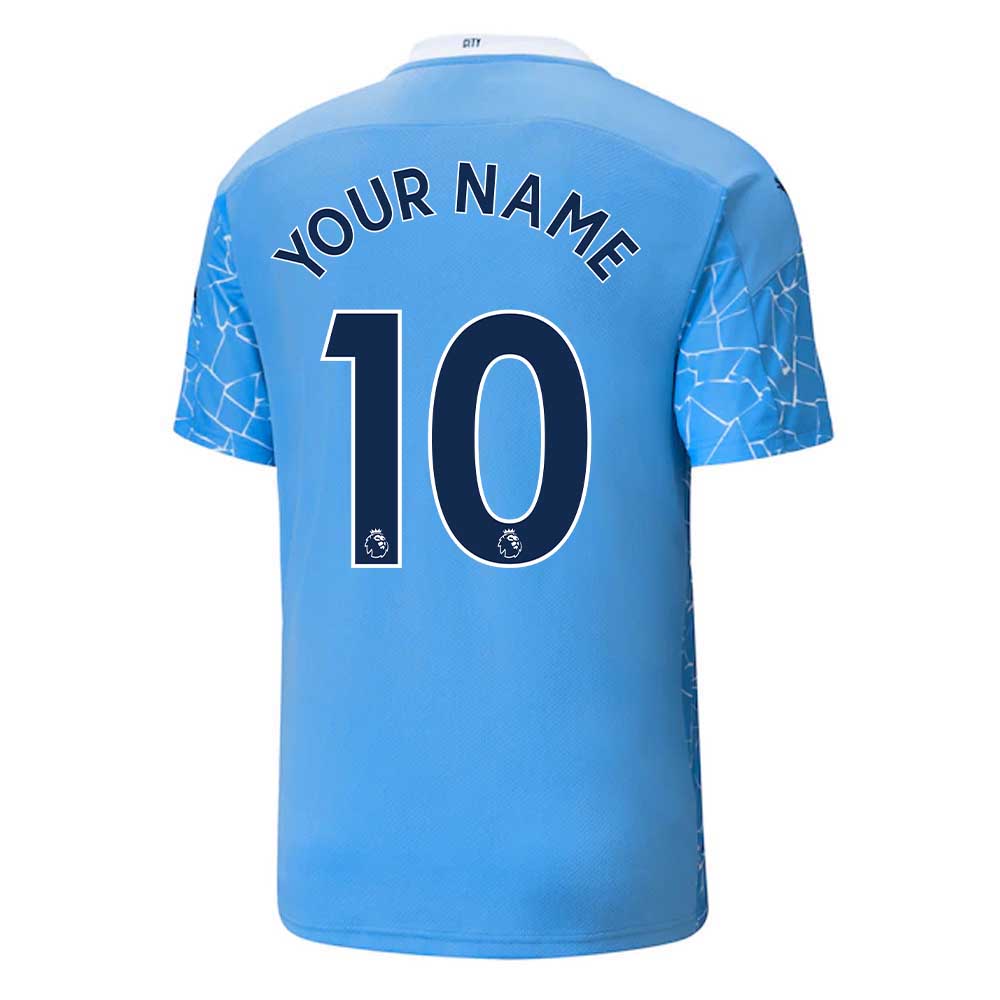 2020-2021 Manchester City Puma Home Football Shirt (Your Name)