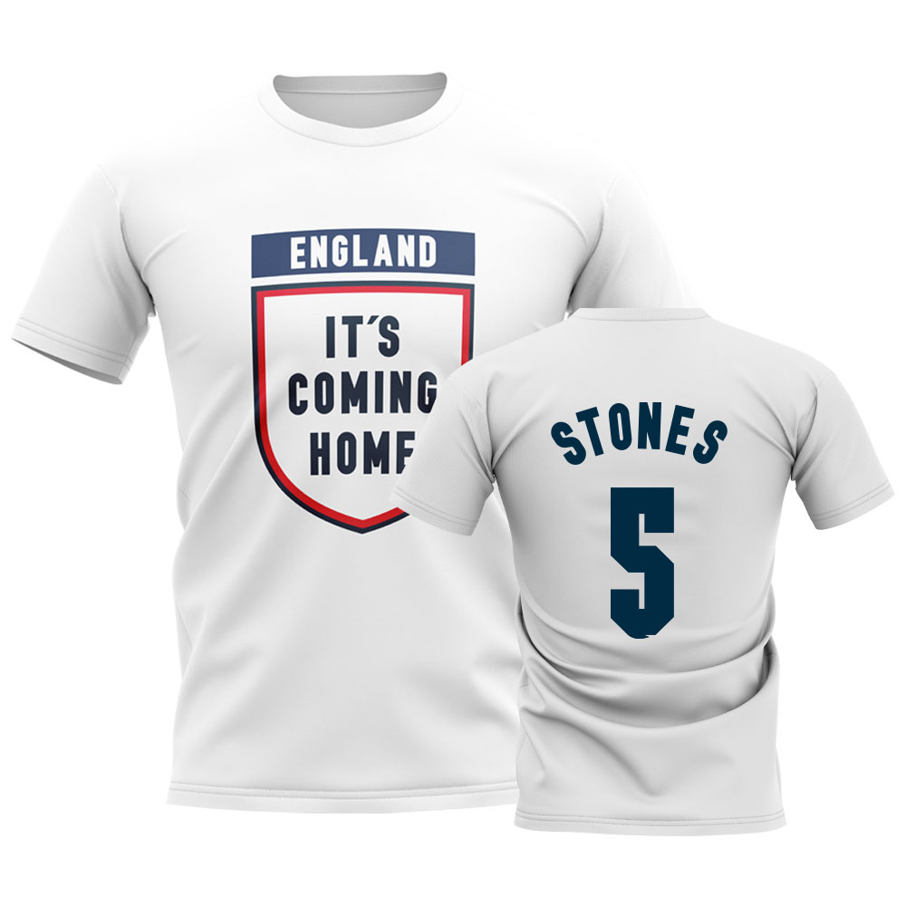 England Its Coming Home T-Shirt (Stones 5) - White