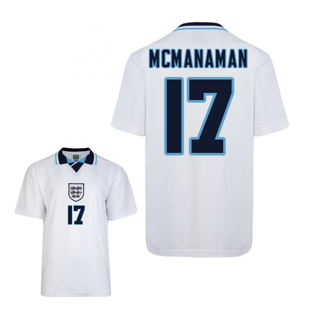 Score Draw England Euro 1996 Home Shirt (McManaman 17)