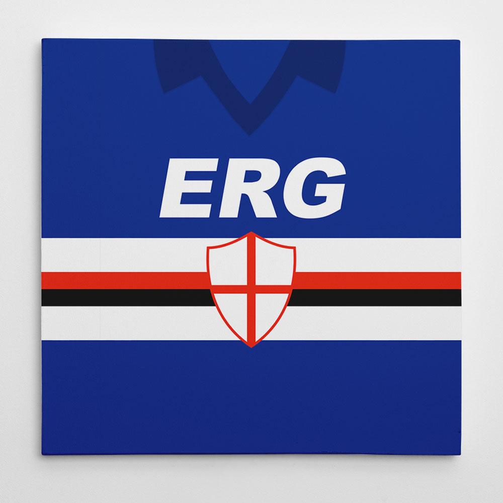 Sampdoria 1991 Football Canvas Print