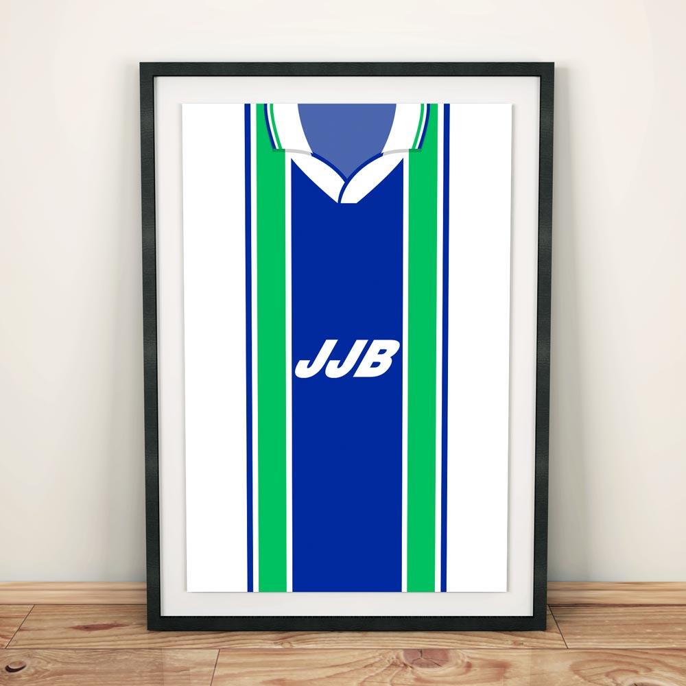 Wigan 1995 Football Shirt Art Print