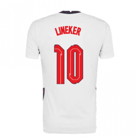 2020-2021 England Home Nike Football Shirt (LINEKER 10)