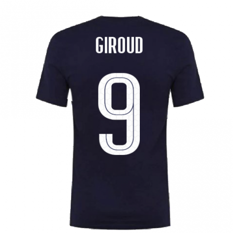 2020-2021 France Nike Ground Tee (Obsidian) (GIROUD 9)