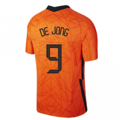 2020-2021 Holland Home Nike Football Shirt (Kids) (DE JONG 9)