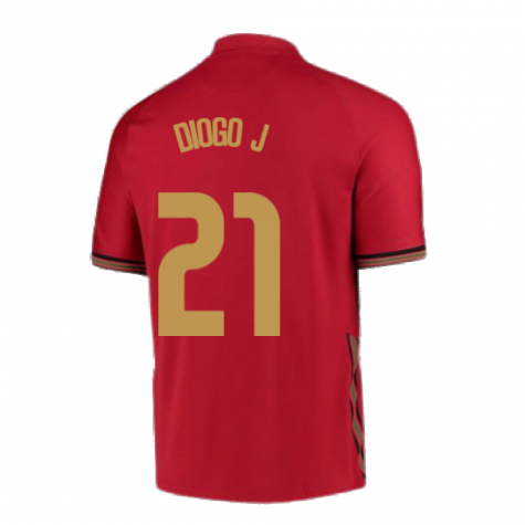 2020-2021 Portugal Home Nike Football Shirt (DIOGO J. 21)