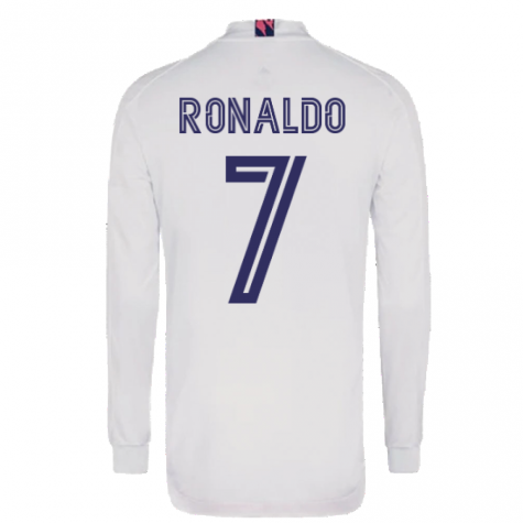 2020-2021 Real Madrid Long Sleeve Home Shirt (RONALDO 7)