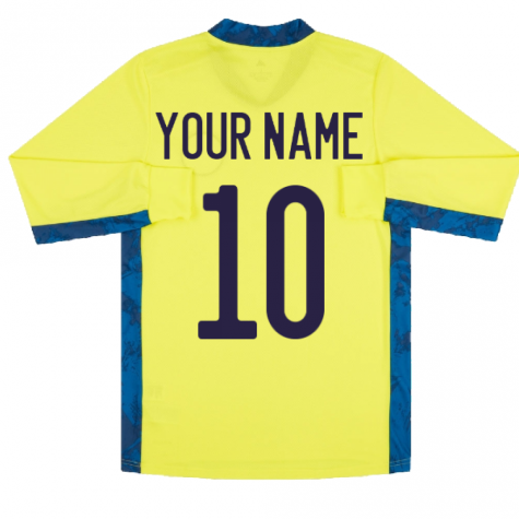 2020-2021 Scotland LS Goalkeeper Shirt (Yellow) (Your Name)