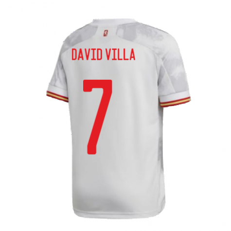 2020-2021 Spain Away Shirt (Kids) (DAVID VILLA 7)