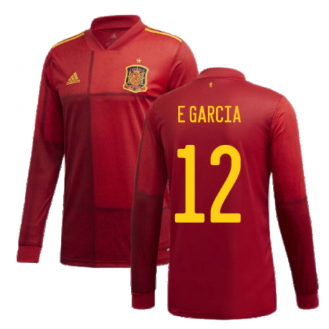 2020-2021 Spain Home Adidas Long Sleeve Shirt (E GARCIA 12)