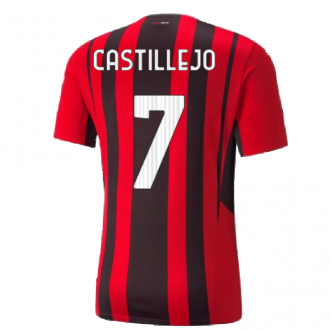 2021-2022 AC Milan Authentic Home Shirt (CASTILLEJO 7)