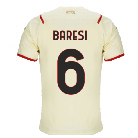 2021-2022 AC Milan Away Shirt (Kids) (BARESI 6)