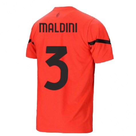 2021-2022 AC Milan Pre-Match Jersey (Red) (MALDINI 3)