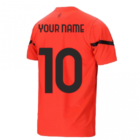 2021-2022 AC Milan Pre-Match Jersey (Red) (Your Name)