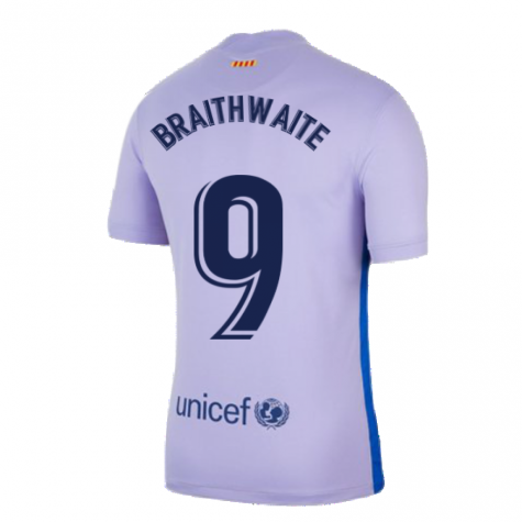 2021-2022 Barcelona Away Shirt (BRAITHWAITE 12)