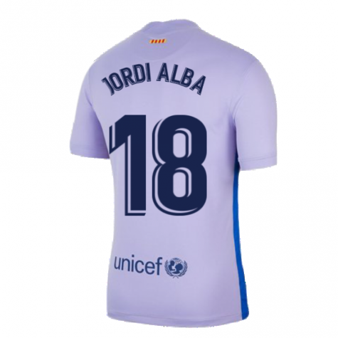 2021-2022 Barcelona Away Shirt (JORDI ALBA 18)