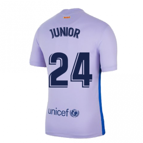 2021-2022 Barcelona Away Shirt (Kids) (JUNIOR 24)