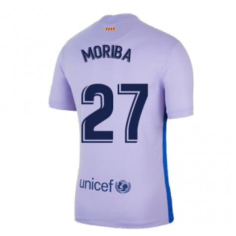 2021-2022 Barcelona Away Shirt (Kids) (MORIBA 27)