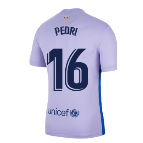 2021-2022 Barcelona Away Shirt (PEDRI 16)