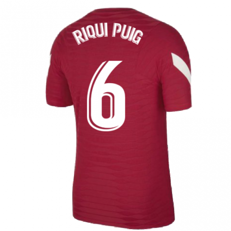 2021-2022 Barcelona Elite Training Shirt (Red) (RIQUI PUIG 6)