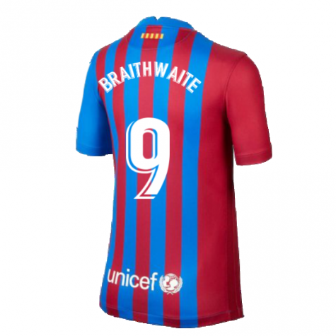 2021-2022 Barcelona Home Shirt (Kids) (BRAITHWAITE 12)