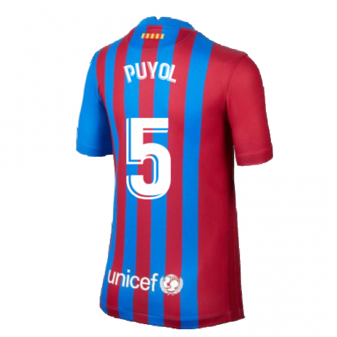 2021-2022 Barcelona Home Shirt (Kids) (PUYOL 5)