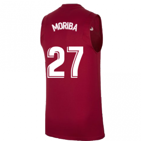 2021-2022 Barcelona Sleeveless Top (Red) (MORIBA 27)