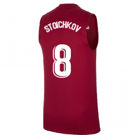 2021-2022 Barcelona Sleeveless Top (Red) (STOICHKOV 8)