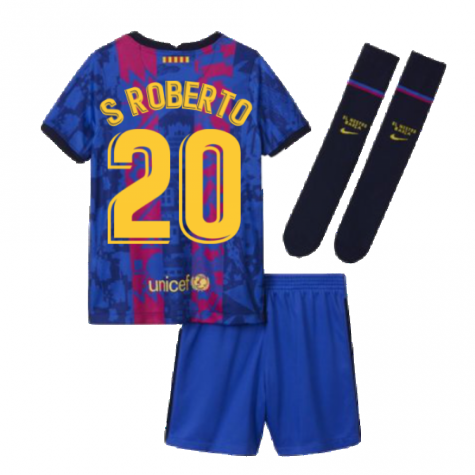 2021-2022 Barcelona Third Mini Kit (S.ROBERTO 20)