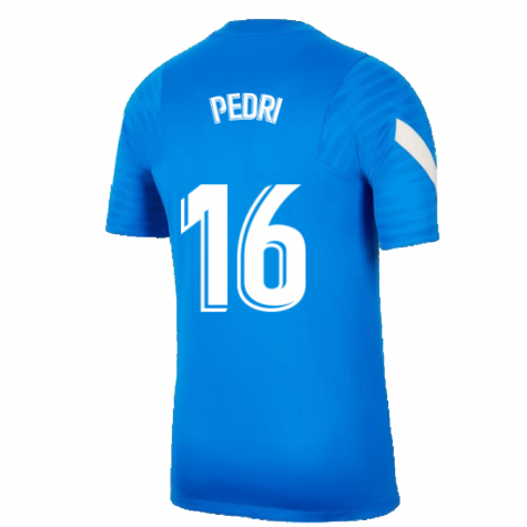 2021-2022 Barcelona Training Shirt (Blue) (PEDRI 16)