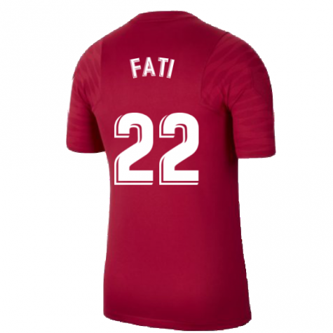 2021-2022 Barcelona Training Shirt (Noble Red) (ANSU FATI 10)