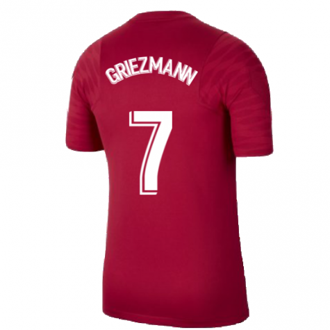 2021-2022 Barcelona Training Shirt (Noble Red) (GRIEZMANN 7)