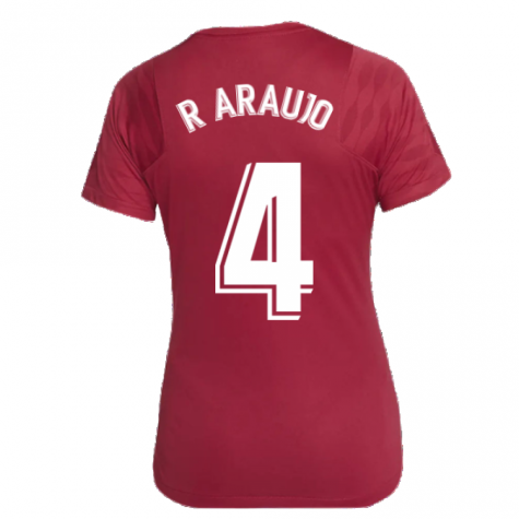 2021-2022 Barcelona Training Shirt (Noble Red) - Womens (R.ARAUJO 4)